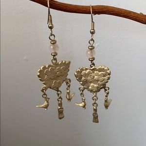 Silver boho earrings